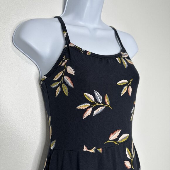 Pact Sleeveless Midi Dress Small Golden Hour Leaves Blue - Picture 3 of 8